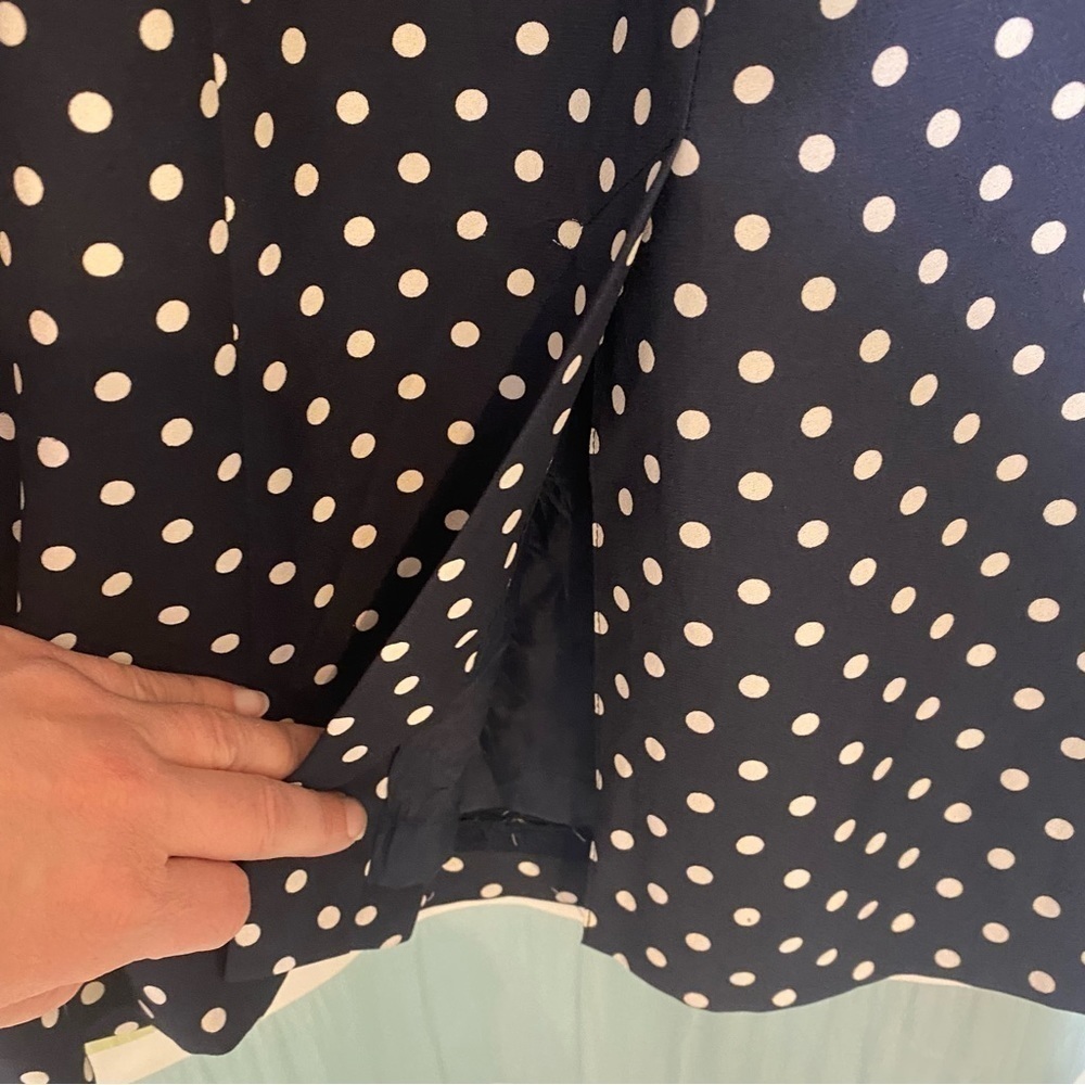 Vintage Polka Dot Liz Claiborne Fitted Career Dress Sz 12 - Picture 4 of 8